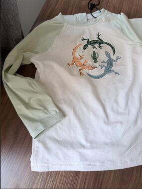 Miles the label - 3T- Kids Lizard Graphic Long-Sleeve Rash Guard